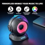 Dancing Ferrofluid Speaker with Colorful Lights