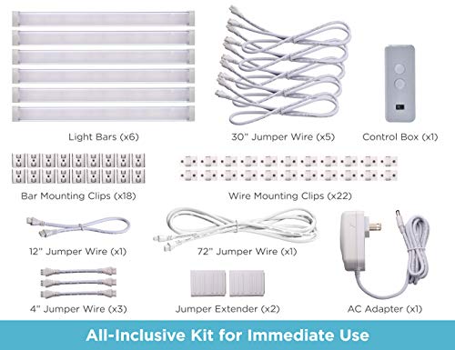 Wireless Alexa-controlled LED Lighting Kit, 6 Bars, White