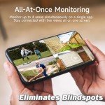 RICHCHO Wireless 2K Solar Security Camera Duo