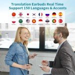 AI Translation Earbuds for 150 Languages & Accents