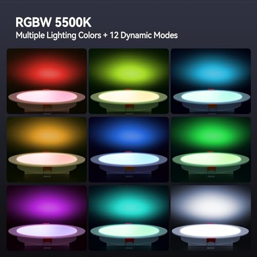 Smart RGBW Color Changing Recessed Lights 4 Pack
