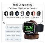 Portable Walnut Wood Apple Watch Charger Stand - Fast Charging