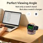 Portable Walnut Wood Apple Watch Charger Stand - Fast Charging