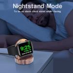 Portable Walnut Wood Apple Watch Charger Stand - Fast Charging
