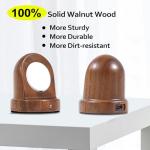 Portable Walnut Wood Apple Watch Charger Stand - Fast Charging
