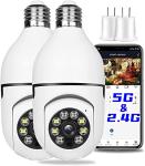 2-Pack Smart Bulb Security Camera Wireless Outdoor/Indoor