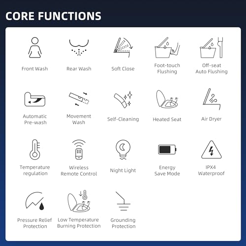 WOODBRIDGE Smart Bidet Toilet with Auto Open/Close & Flush