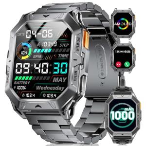 HIRREO Military Smart Watch: Rugged, Stylish, Feature-Packed