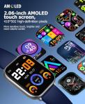 AMOLED Smart Watch with Fitness Tracker & Blood Pressure Monitor