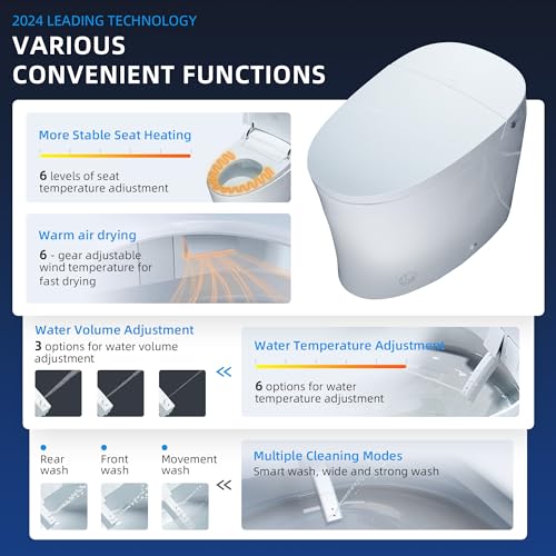 WOODBRIDGE Smart Bidet Toilet with Auto Open/Close & Flush