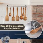 Acacia Wood Cooking Utensils Set with Apron