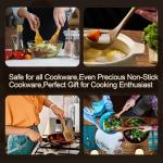 Acacia Wood Cooking Utensils Set with Apron