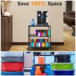 3-Tier Metal 3D Filament Storage Rack with Wheels