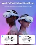 Aubika 2-in-1 VR Headstrap for Meta Oculus