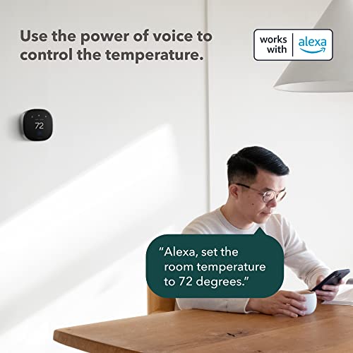 Ecobee Premium Smart Thermostat with Smart Sensor and Air Quality Monitor - Works with Siri, Alexa, Google Assistant