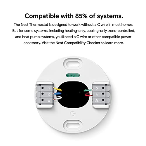 Google Nest Smart Thermostat - Programmable Wifi - Charcoal