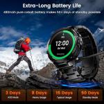 HIDAMEL Rugged Smartwatch: GPS, Calls, AMOLED Display