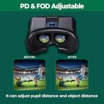 Adjustable VR Headset for Phones with Anti-Blue Lens