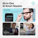 AI Translation Smart Glasses with Bluetooth Audio