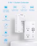 2-Pack Surge Protector with USB Ports and Outlets