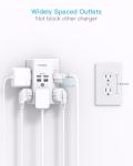 2-Pack Surge Protector with USB Ports and Outlets