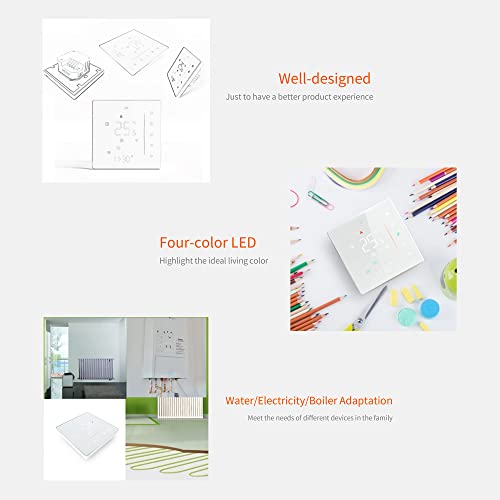 Mastlend WiFi Smart Thermostat, Weekly Programmable, Voice Control