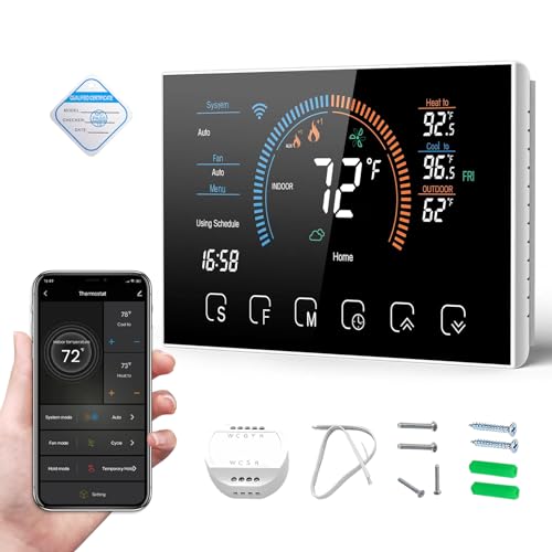 Smart Home Thermostat with WiFi, App, and Voice Control