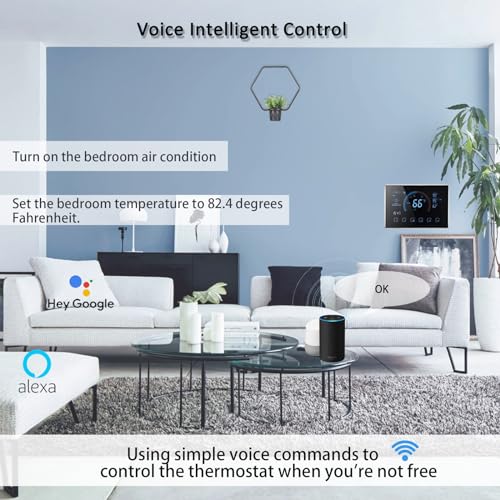 Smart Home Thermostat with WiFi, App, and Voice Control