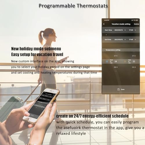Smart Home Thermostat with WiFi, App, and Voice Control