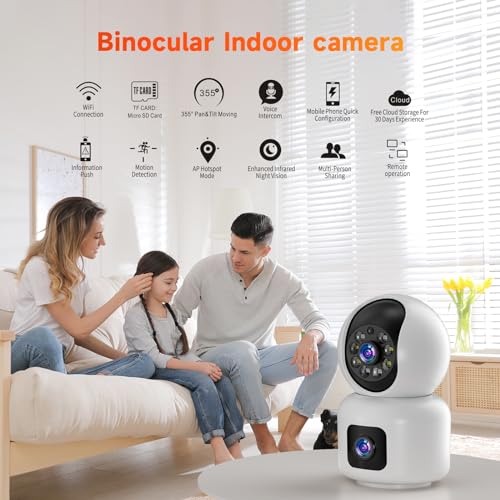 Hawkray 360° Dual Lens Smart Security Camera 2K
