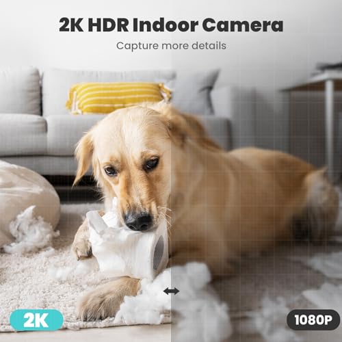 litokam 2K 360° Indoor Security Camera with Motion Detection
