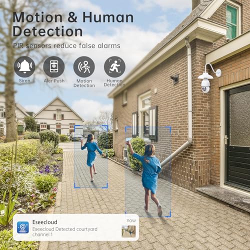 2K Light Bulb Security Camera 5G&2.4G WiFi Indoor Outdoor 360° (2 PACK)