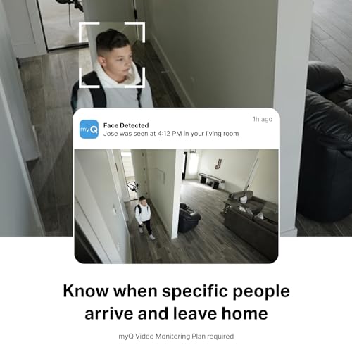 myQ Smart Indoor Security Camera - 1080p HD, Night Vision, Wi-Fi