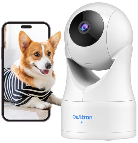 Indoor Owltron Pan/Tilt Security Camera 2K with Motion Detection