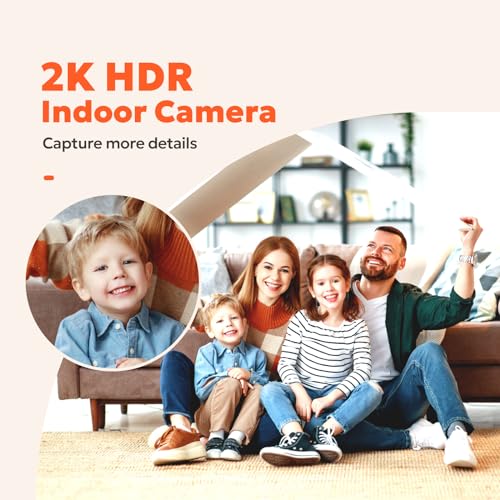 Indoor Owltron Pan/Tilt Security Camera 2K with Motion Detection