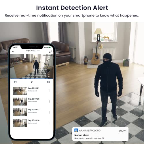 GALAYOU 2K WiFi Security Cameras - Two-Way Audio, Smart Siren