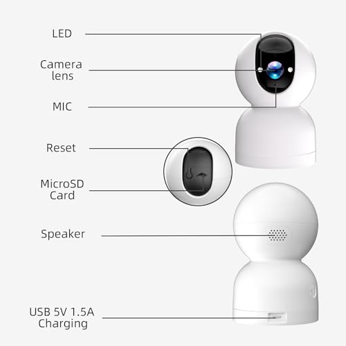 3-Pack Indoor 2K WiFi Security Cameras w/ Alexa