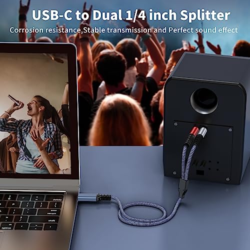 USB C to 1/4 Splitter Cable for Gadgets