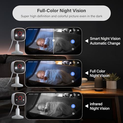 Jennov 2K Home Security Cameras - WiFi AI Motion Vision Alexa - 2PK