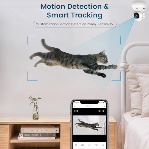 litokam 2K Indoor Security Camera with Pan/Tilt, Motion Detection
