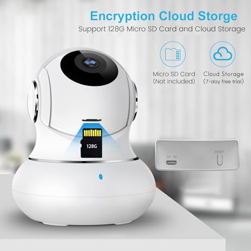 litokam 2K Indoor Security Camera with Pan/Tilt, Motion Detection