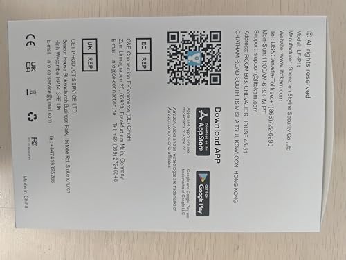 litokam 2K Indoor Security Camera with Pan/Tilt, Motion Detection