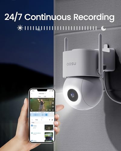 AOSU 3K Smart Outdoor Security Camera - AI Surveillance