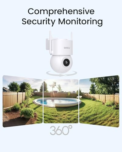AOSU 3K Smart Outdoor Security Camera - AI Surveillance