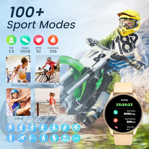 Unisex Smartwatch: 1.43" Amoled Touchscreen, Call Answer, Fitness Tracker