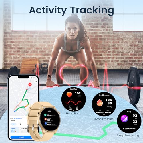 Unisex Smartwatch: 1.43" Amoled Touchscreen, Call Answer, Fitness Tracker