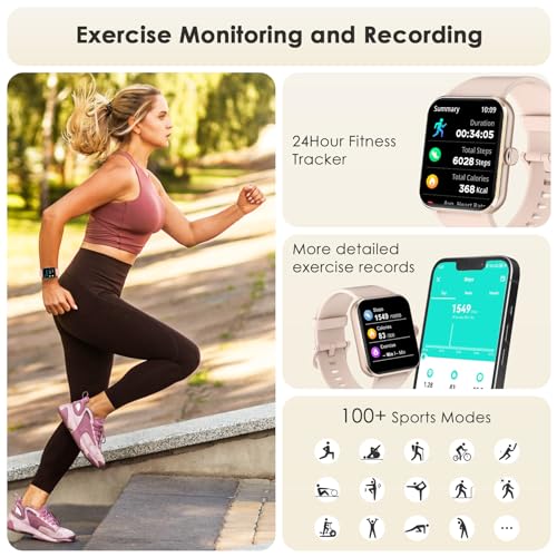 2024 Fitness Tracker with Calling, Heart Rate Monitor, Sports Modes