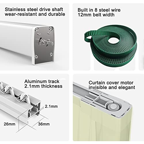 Smart Electric Curtain Opener with Remote Control - Alexa/Google