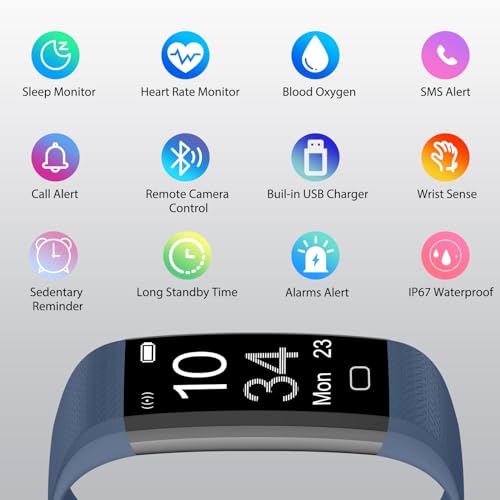 Stiive Fitness Tracker: Heart Rate, Blood Oxygen, Waterproof