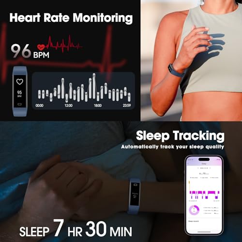 Stiive Fitness Tracker: Heart Rate, Blood Oxygen, Waterproof